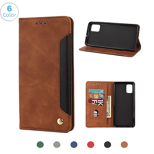 

Phone Case For Samsung Galaxy Wallet Card A73 A53 A33 A13 S22 Ultra Plus S21 FE S20 A72 A52 A42 Note 20 Ultra S10 S10 Plus S10 Lite Note 10 Note 10 Plus Full Body Protective Leather Card Holder Slots