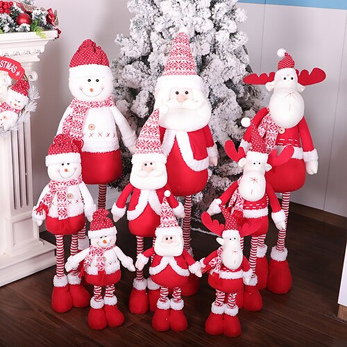 

Christmas Decorations Red Retractable Santa Claus Snowman Deer Doll Decorations Window Decoration Christmas Gifts