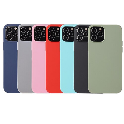 

Phone Case For Apple Classic Series iPhone 14 Pro Max 13 12 11 Pro Max Mini X XR XS 8 7 Plus Bumper Frame Full Body Protective Dustproof Solid Colored TPU