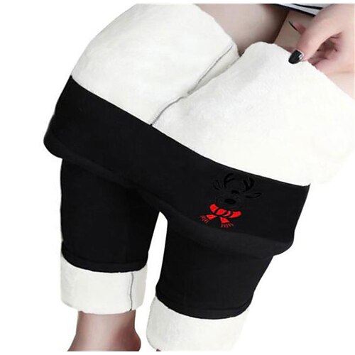 

Women's Plus Size Fleece Pants Leggings Print Graphic Butterfly Casual Daily Going out High Full Length Winter Fall Black Gold Wine L XL XXL 3XL 4XL