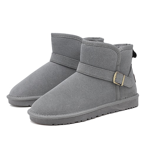 

Men's Loafers & Slip-Ons Snow Boots Fleece lined Casual Classic Outdoor Daily PU Booties / Ankle Boots Black Yellow Gray Winter Fall