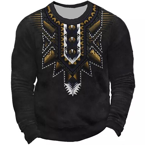 

Men's Sweatshirt Pullover Black Crew Neck Graphic Prints Print Daily Sports Holiday 3D Print Streetwear Designer Casual Clothing Apparel Hoodies Sweatshirts Long Sleeve
