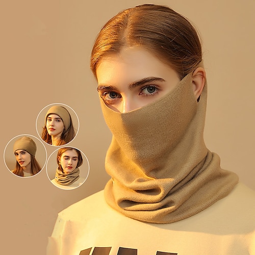 

Men's Women's Slouchy Beanie Hat Full Face Cover Outdoor Home Daily Solid / Plain Color Knit Casual Elastic Casual / Daily 1 pcs