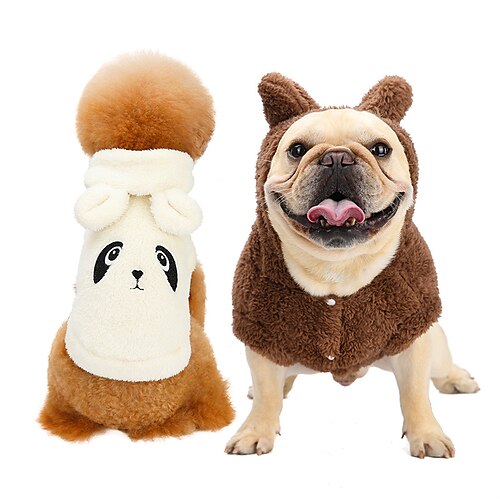 

Dog Cat Coat Animal Adorable Stylish Ordinary Outdoor Casual Daily Winter Dog Clothes Puppy Clothes Dog Outfits Warm Pink Coffee White Costume for Girl and Boy Dog Coral Fleece S M L XL XXL