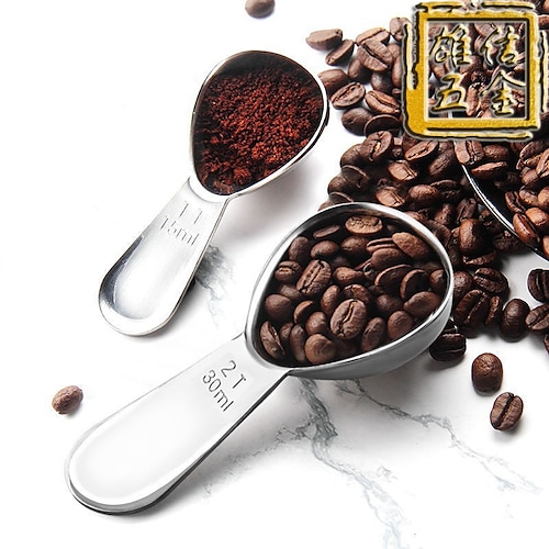 

Measuring Spoons Coffee Scoop Short Handle Stainless Steel Tablespoon Measuring Spoon Gift for Baking or Coffee Measuring