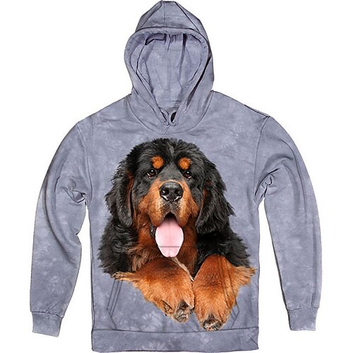 

Men's Unisex Hoodie Pullover Hoodie Sweatshirt Green Blue Gray Hooded Dog Graphic Prints Print Daily Sports 3D Print Streetwear Designer Casual Spring & Fall Clothing Apparel Hoodies Sweatshirts