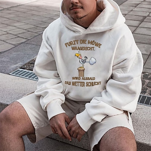 

Herren Hoodie Sweatshirt Kapuze Weiß Mit Kapuze Graphic Buchstabe Bedruckt Sport Natur Täglich Sport Heißprägen Basic Casual Groß und hoch Herbst Frühling Bekleidung Kapuzenpullover Sweatshirts