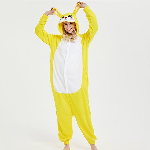 

Women's Couple's Pajamas Kigurumi Pajamas Onesies Jumpsuits Animal Cartoon Comfort Funny Soft Home Daily Vacation Cotton Warm Hoodie Long Sleeve Pocket Hoodie Winter Fall Yellow / Pjs / Sweet