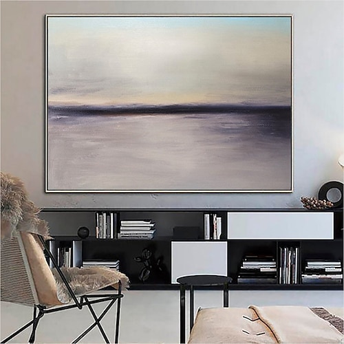 

Handmade Oil Painting Canvas Wall Art Decorative Abstract Knife Painting Landscape Yellow For Home Decor Rolled Frameless Unstretched Painting