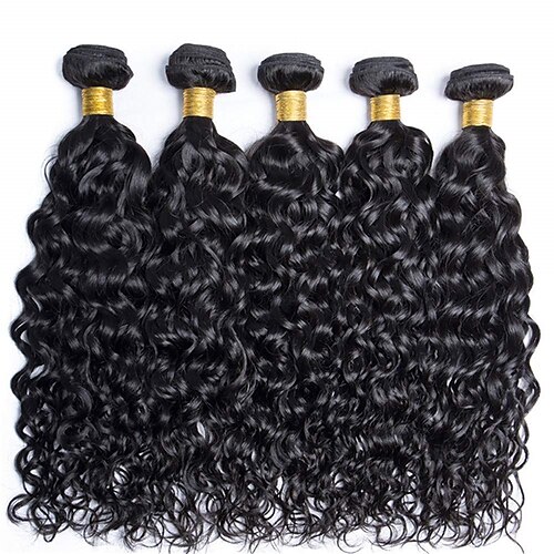 

2 Bundles Hair Weaves Brazilian HairPeruvian 10A Water Wave Bundles Unprocessed Curly Human Hair Bundles Weave Remy Water Wave Hair Extensions No Tangle