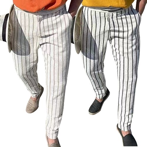 

Men's Pants Striped Sport Athleisure Bottoms Breathable Soft Comfortable Casual Leisure Sports Everyday Use Casual Athleisure Daily