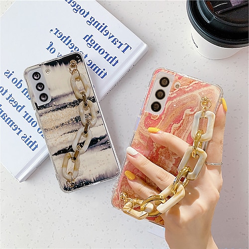 

Phone Case For Samsung Galaxy Back Cover A13 S22 Ultra Plus S21 FE S20 A72 A52 Note 20 Ultra Galaxy A22 5G Full Body Protective Dustproof Anti-lost Marble Silica Gel