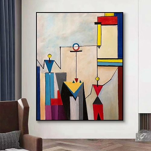 

Handmade Oil Painting Canvas Wall Art Decoration Modern Picasso Style Abstract for Home Decor Rolled Frameless Unstretched Painting