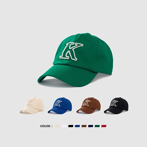 

Cotton Canvas Baseball Cap Men's Women's Cap Letter Number Adjustable Portable UV Sun Protection for Fitness Running Jogging Winter Spring Summer Green Burgundy Royal Blue