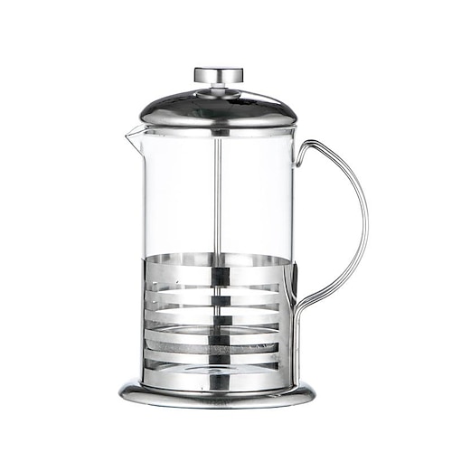 

French Press Espresso and Tea Maker with Triple Filters, Stainless Steel Plunger and Heat Resistant Borosilicate Glass