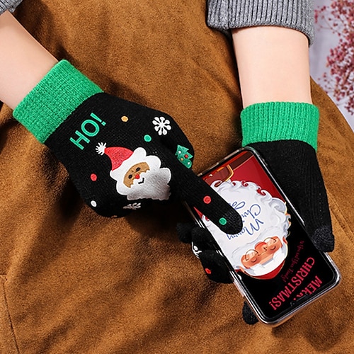 

Men's Women's Touchscreen Gloves Warm Winter Gloves Christmas Gift Daily Snowflake Acrylic Fibers Casual 1 Pair