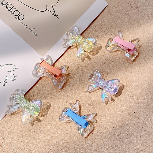 

6 Pieces Toddler Girls' Sweet Daily Butterfly Mixed Color Hair Accessories Colorful