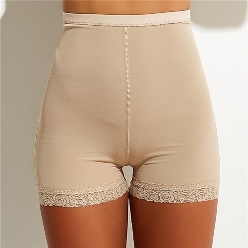 

Women's Underwear Shorts Shapewear Black color High Waist Fashion Shapewear Corsets Casual Daily Cut Out High Elasticity Short Tummy Control Plain M L XL