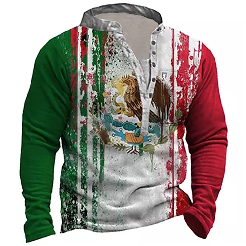 

Men's Sweatshirt Pullover Gray Standing Collar Animal Color Block Graphic Prints Zipper Print Daily Sports Holiday 3D Print Basic Streetwear Designer Spring & Fall Clothing Apparel Hoodies