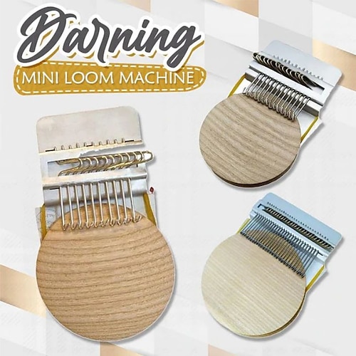 

Darning Mini Loom Machine, Darning Loom Tool Small Weaving Loom Kit Darning Tool DIY Darning Machine Weaving Mending Repair Tool for Jeans Socks Clothes