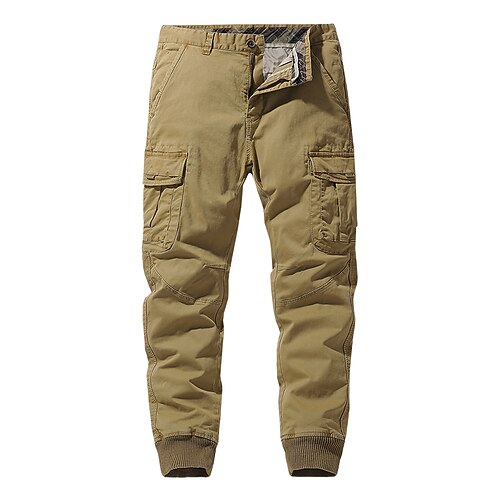 

Men's Cargo Pants Trousers Zipper Pocket Solid Color Comfort Breathable Full Length Daily Holiday Streetwear Sports Fashion ArmyGreen Khaki Micro-elastic