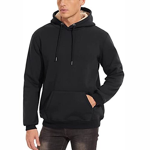 

Men's Hoodie Pullover Hoodie Sweatshirt Blue Light gray Navy Blue Gray Black Hooded Solid Color Print Sports Outdoor Sports Streetwear Fleece Basic Cool Casual Fall Spring Clothing Apparel Hoodies