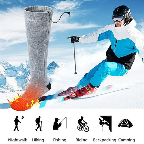 

Winter Electric Heated Socks Boot Feet Warmer Usb Rechargeable Battery Sock Camping Hiking Skiing And Foot Warmer For Men Women