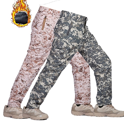 

Men's Cargo Pants Fleece Pants Winter Pants Tactical Pants Tactical Multi Pocket Print Camouflage Graphic Prints Snake Print Comfort Warm Casual Daily Streetwear Sports Fashion 1 2 Micro-elastic