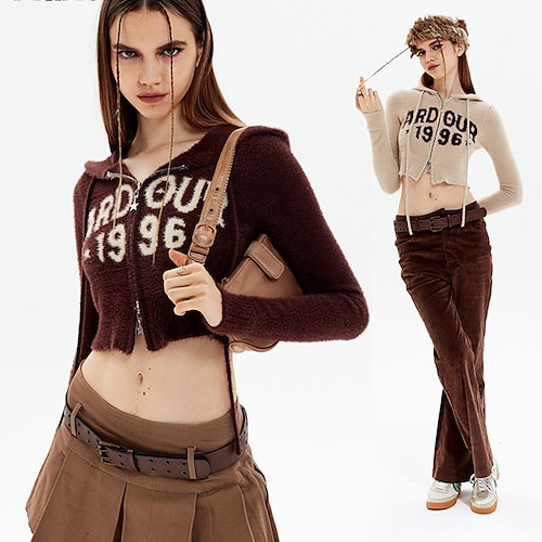 

Spicy Girls Punk & Gothic Y2K Year 2000 Masquerade Loose Pants Women's Japanese Cosplay Costumes Brown / Coffee