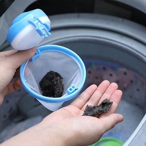 

Laundry Bleach Household Washing Machine Round Multi-Function Plastic Bag Floating Filter Bag Mesh Clothing Fine Mesh Washing Care Bag
