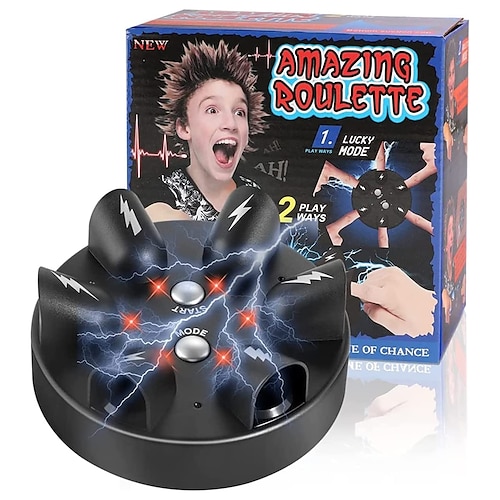 

Lie Detector Test Shock Finger Game Shocking Shot Roulette Cogs of Fate Funny Electric Amazing Chance Toy Hand Buzzer Games Kids Adults Family Party