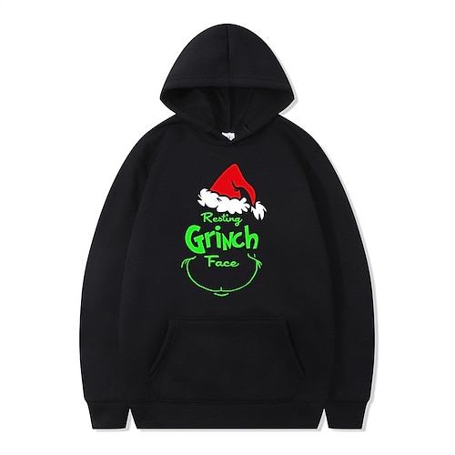 

Inspired by Christmas Grinch Hoodie Cartoon Manga Anime Front Pocket Graphic Hoodie For Men's Women's Unisex Adults' Hot Stamping 100% Polyester