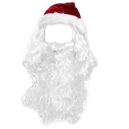 

Christmas Party wigs Santa Claus Cosplay Long Curly Hair Wig and Beard Set for Cosplay Costume Decoration