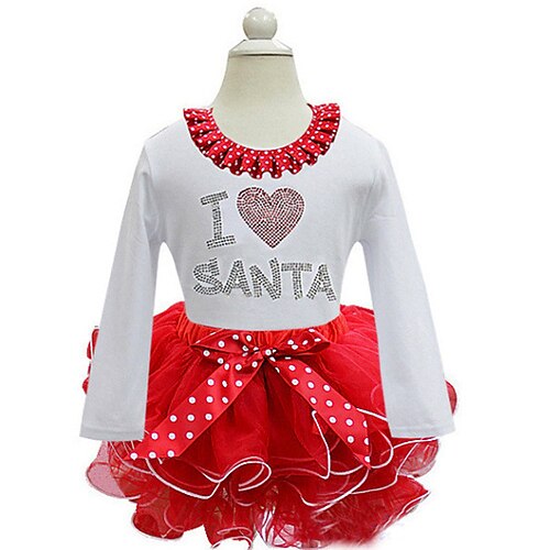 

Kids Girls' Ugly Christmas Dress Santa Claus A Line Dress Christmas Gifts Green Wine Red Above Knee Long Sleeve Cute Daily Dresses Christmas Winter Fall Regular Fit 3-7 Years