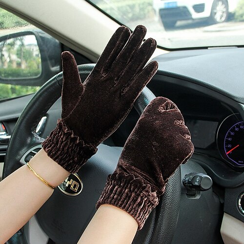 

Women's Warm Winter Gloves Gift Daily Solid / Plain Color Polyester Casual 1 Pair