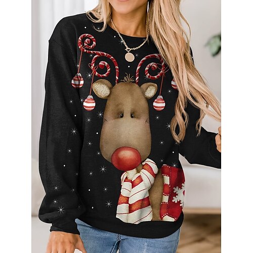 

Inspired by Christmas Reindeer Hoodie Cartoon Manga Anime Graphic Hoodie For Men's Women's Unisex Adults' 3D Print 100% Polyester