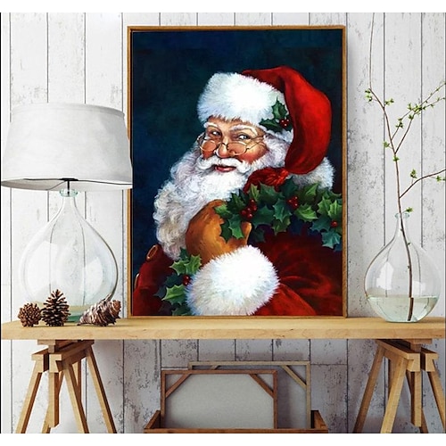 

1 Panel Christmas Prints/Posters Santa Claus Wall Art Modern Picture Home Decor Wall Hanging Gift Rolled Canvas Unframed Unstretched