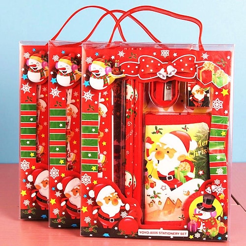 

Christmas Set Gift Children Learning Pencil Wallet Combination Set Primary School Student Portable Boxed