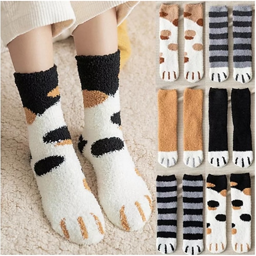 

calcetines de lana de coral para mujer otoño e invierno más terciopelo grueso toalla calcetines de piso calcetines de confinamiento de tubo medio calcetines de dormir de tubo largo para mantener el