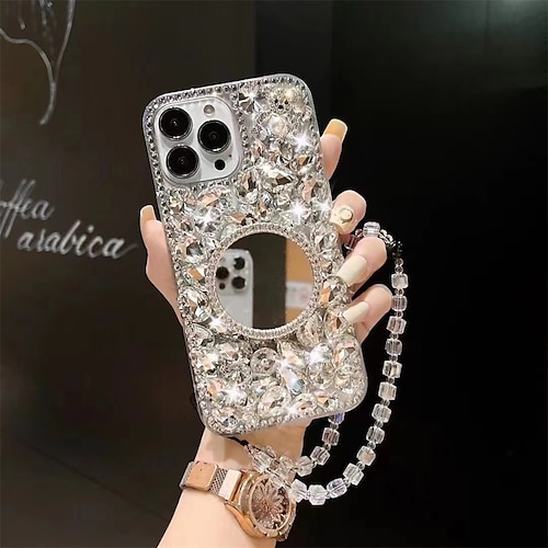 

Phone Case For Apple Classic Series iPhone 14 Pro Max 13 12 11 Pro Max Mini X XR XS 8 7 Plus Bumper Frame Rhinestone Full Body Protective Crystal Diamond TPU