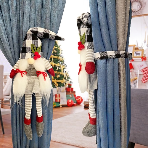 

Christmas Decorations Lovers Gingham Forester Curtains Cuddle Dolls Door Curtain Clasp