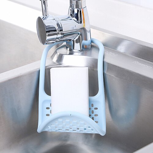 

1pc Folding Flexible Sink Drain Rack Multifunction Kitchen Hanging Basket Soap Sponge Storage Rack Drain Basket
