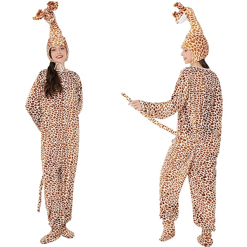 

Adults' Kigurumi Pajamas Nightwear Giraffe Character Onesie Pajamas Flannel Cosplay For Men and Women Carnival Animal Sleepwear Cartoon Festival / Holiday Costumes / Leotard / Onesie