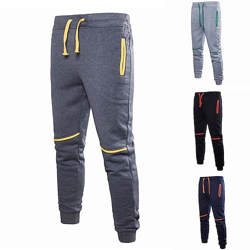 

Per uomo Pantaloni della tuta Pareggiatore Pantaloni Pantaloni da pista Collage A cordoncino Vita elastica Color Block Lunghezza intera Sportivo Da tutti i giorni Essenziale Informale Nero Blu marino