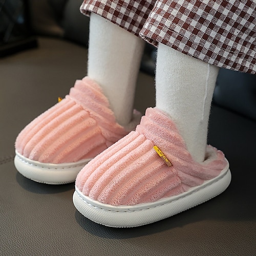 

Boys Girls' Slippers & Flip-Flops Daily Fluff Lining Elastic Fabric Non-slipping Slippers Big Kids(7years ) Little Kids(4-7ys) Casual Indoor Indoor Rosy Pink Orange Coffee Winter