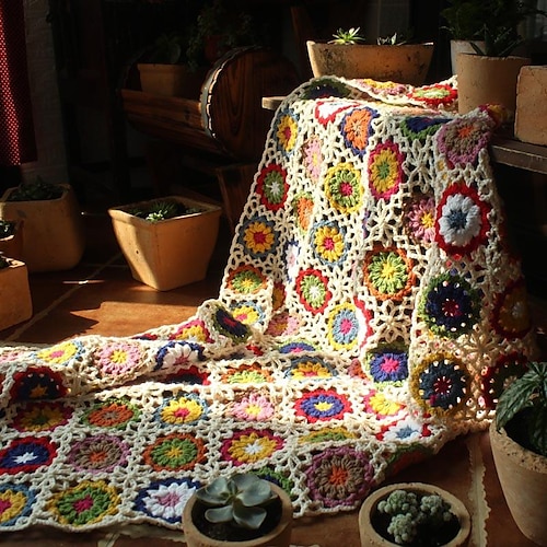 

round core blanket 8060 liangben crochet crochet crochet blanket weaving blanket sofa blanket round core tablecloth cover blanket bed set