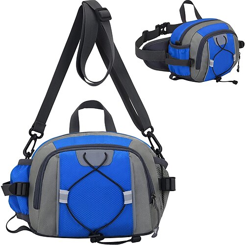 

Fanny Bag for Running Jogging Bike Cycling Recreational Cycling Sports Bag Reflective Adjustable Waterproof with Water Bottle Holder Unisex Running Bag