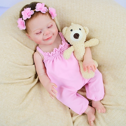 

18 inch Reborn Doll Baby & Toddler Toy Reborn Toddler Doll Doll Reborn Baby Doll Baby Baby Boy Reborn Baby Doll Levi Newborn lifelike Gift Hand Made Non Toxic Vinyl Silicone Vinyl with Clothes