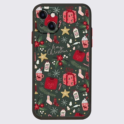 

Christmas Phone Case For Apple iPhone 14 Pro Max 13 12 11 Pro Max Mini X XR XS 8 7 Plus Unique Design Protective Case Transparent Pattern Dustproof Back Cover TPU