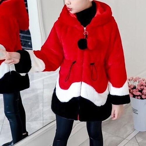 

Bambino Da ragazza Cappotto Capispalla Color Block Manica lunga Cappotto Giornaliero Cotone Attivo Viola Rosa Rosso Inverno Autunno 3-12 anni